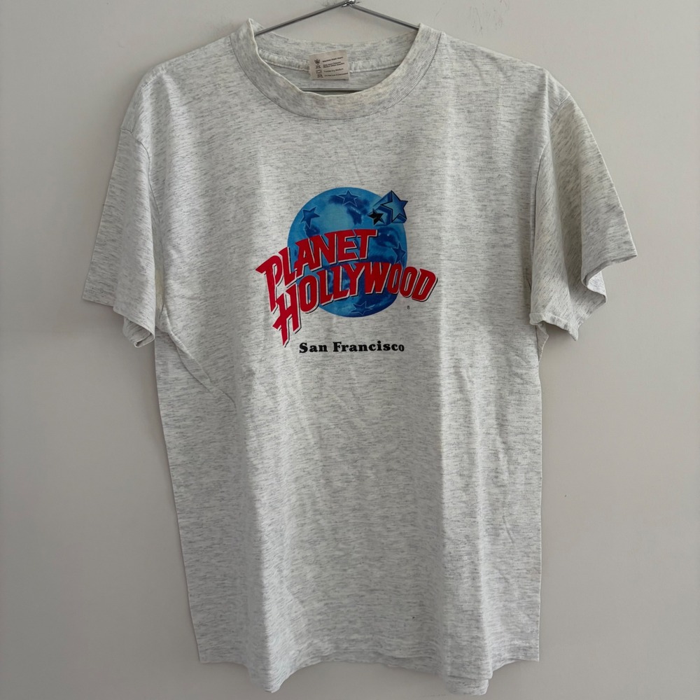 Vintage Planet Hollywood San Francisco T Shirt Grey Large Mens